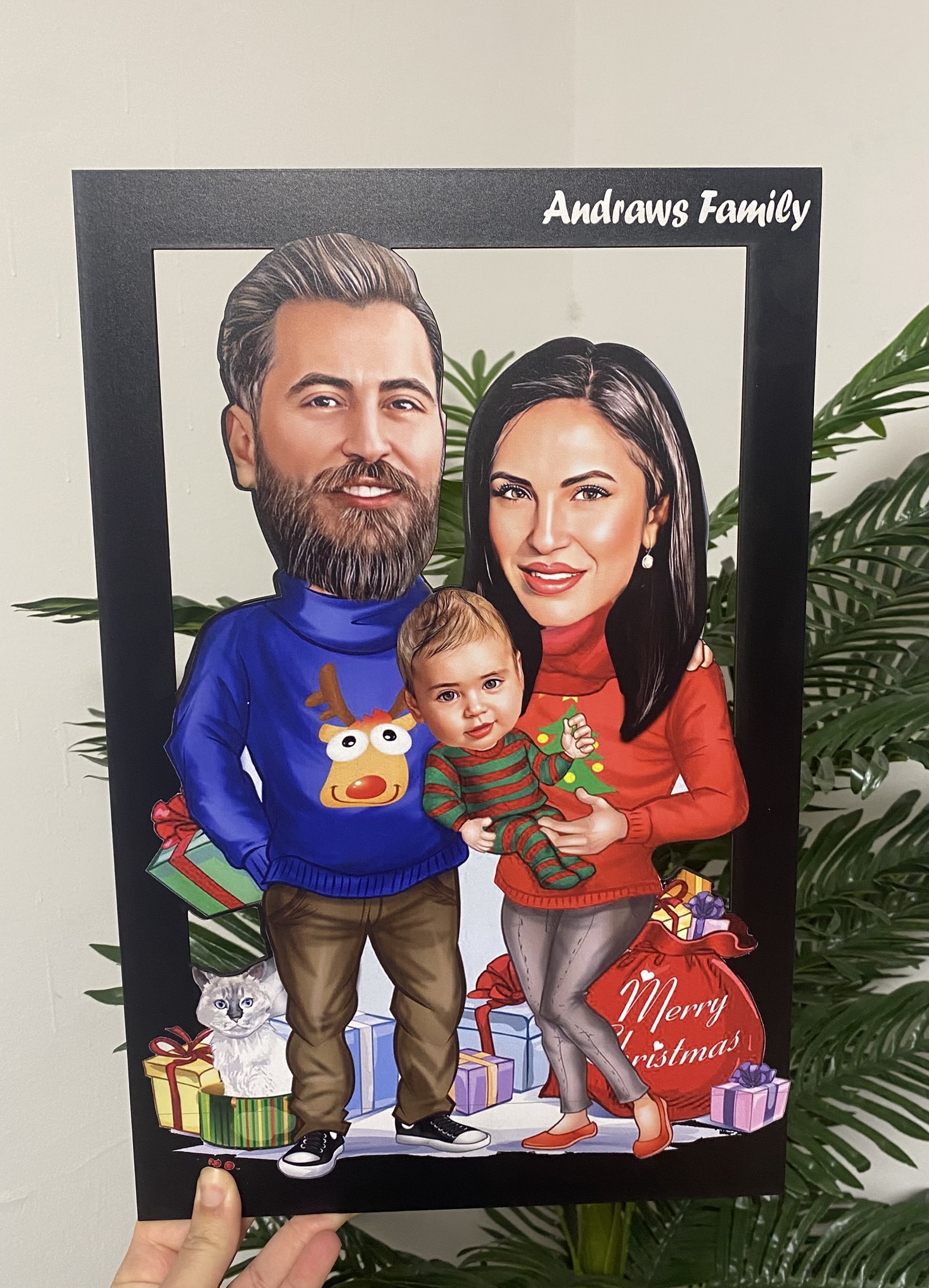 برواز مجسم كريسماس عائلي